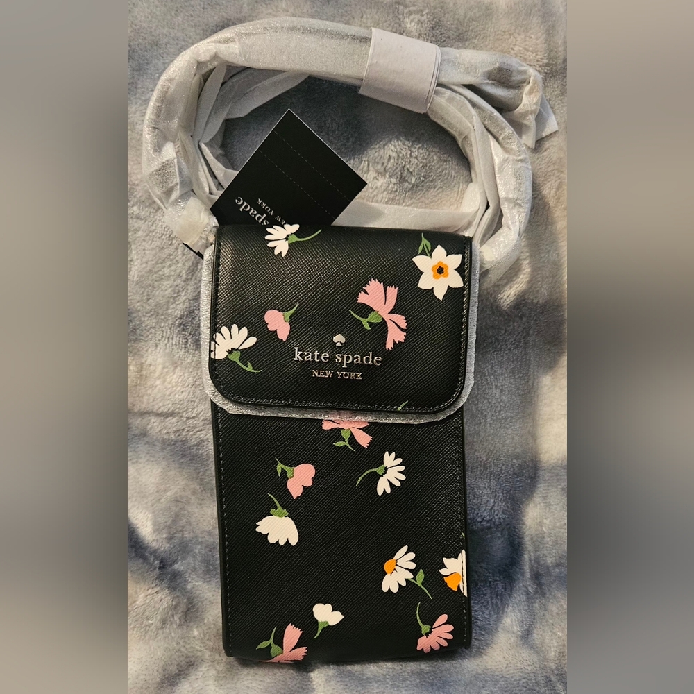 Kate Spade Black Floral Crossbody Bag